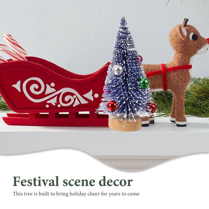 Healifty Mini Christmas Trees Table Decor: 12pcs Artificial Small Xmas