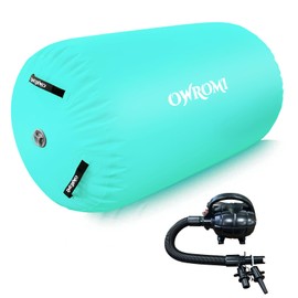 Inflatable Gymnastics Air Barrel - Inflatable Air Spot Tumbler Backbend Trainer Air Roller Tumbling Mat with Electric Pump, Inflatable Gymnastics Springboard Back Handspring Equipment