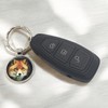 Promotech Smart Fox Keyring - Flat Epoxy Resin Metal Keyring