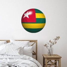 Vinyl Wall Quotes Stickers Togo Custom Wall Decals Wall Decoration World State Map Flag Wall Decals Stickers for Office Bathroom Suitcase Furniture 18in