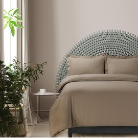 Azores Home Cotton Flannel Queen Duvet Cover Set, Oversized, Wrinkle Resistant, Soft Touch, Includes One Duvet Cover and Two Sham Pillowcases, 170GSM, Camel