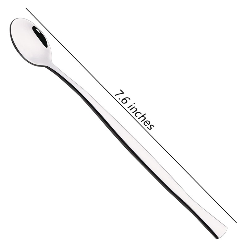 Lesbin Cucharas para helado de mango largo, 8 piezas, 7.28