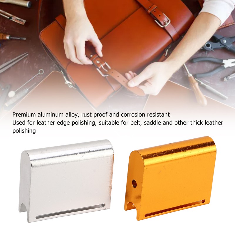 2pcs Leather Edge Slicker Gold Silver Aluminium Alloy Leather Trimming
