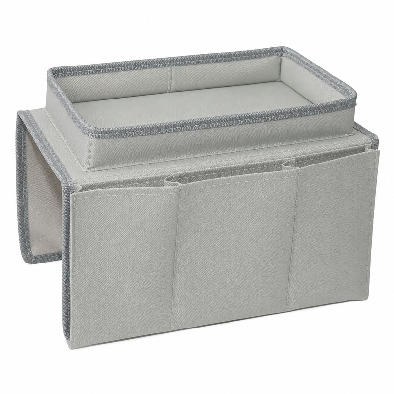 Sofa Armrest Organizer for Remote & Magazine Storage – 5-Pocket