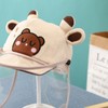Adjustable Baby Sun Hat Cute Cartoon Infant Outdoor Removable Face