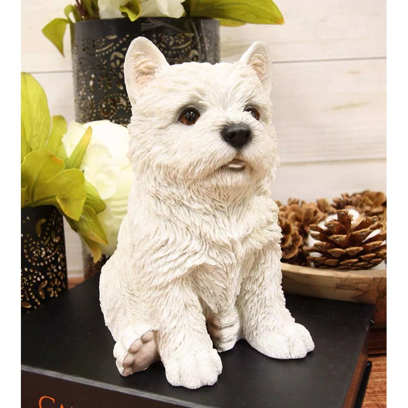 Ebros Sitting West Highland Terrier White Westie Puppy Dog Statue