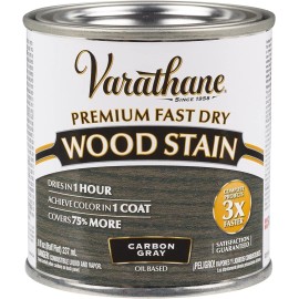 Varathane 307416 Premium Fast Dry Wood Stain, Half Pint, Carbon Gray