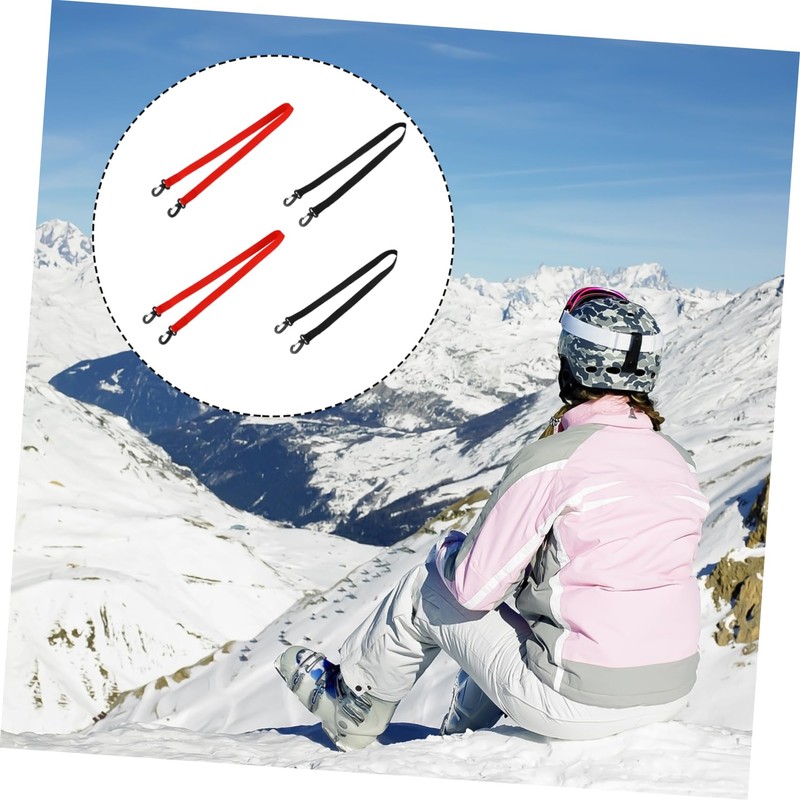 KOMBIUDA 4pcs Ski Boot Carrier Strap Durable Boot Leash with