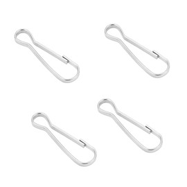 FYACCD Flag Pole Clip, 4 Pcs Stainless Steel Lanyard Snap Spring Clips, Spring Clips Hook, Carabiner Hook, for Flagpole, Keychain, Clothesline