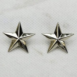 2PCS WW2 US Army One Star Brigadier General Rank Insignia Badges Silver US