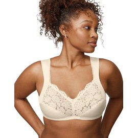 Wonderbra Womens Full Support Cushioned Strap Wireless Bra, Natural, 34D US