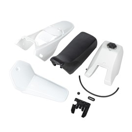 SUNQIAO PW80 Plastic Kit, Tank Seat Gas Cap Petcock for yamaha PW80 PY80 PEEWEE Y-Zinger 80 Kid Bikes (White)