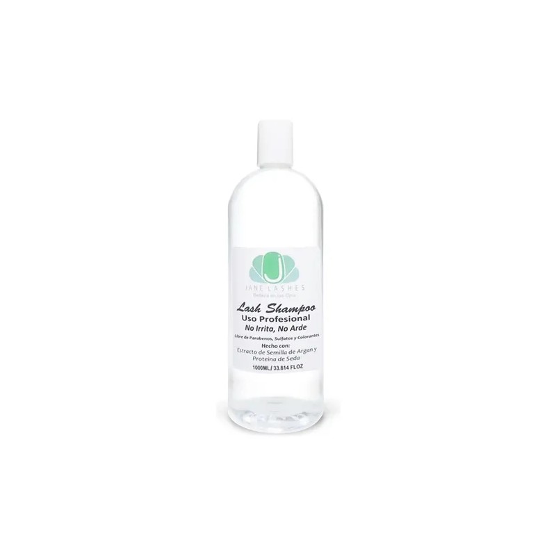 Lash Shampoo 1L Jane Lash Limpieza Extensiones Pestañas Mink Fórmula