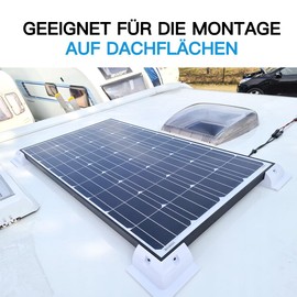 Solar panel brackets, 4 pieces, solar panel bracket, ABS material is high temperature, solar corner bracket, drill-free, side mount set is widely used for caravans, boats, flat roofs