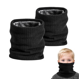 SEFIRST Pack of 2 Winter Neck Tube Children's Ski, Tube Scarf Children, Loop Scarf Neck Warmer Neck Warmer Children's Face Scarf Children, Windproof Thermal, Fleece Round Scarf for Cycling Jogging,