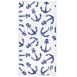 Pfrewn Nautical Retro Anchors Hand Towels 16x30 in Navy Anchor Bathroom Towel Soft Absorbent Ocean Sea Underwater Summer Small Bath Towel Kitchen Dish Guest Towel Home Bathroom Decorations