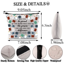 BDPWSS Accountant Gift CPA Accounting Gift May You Be Proud Of The Work You Do Funny Accountant Makeup Bag Accountancy Gift (Be proud account bag)