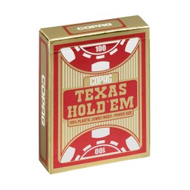 Copag Texas Hold'em Gold Jumbo Face Playing Cards, Assorted Red / Black