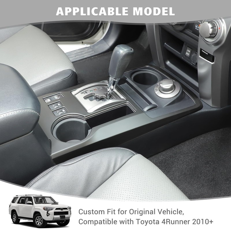 Jimen Compatible with Toyota 4Runner 2010-2023, Gear Shift Panel Cover