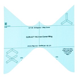 CLPA 4 1/2" Right Angle Corner Wing Master: Ultimate Pipefitter and Welding Tool, Precision Pipe Corner Template & Cutting Guide for Cutting Ninty Degree Corners Two Way, Three Way and Four Way
