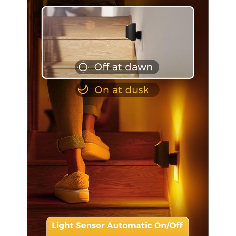 L LOHAS LED Night Light, Amber Night Light, Dimmable Night