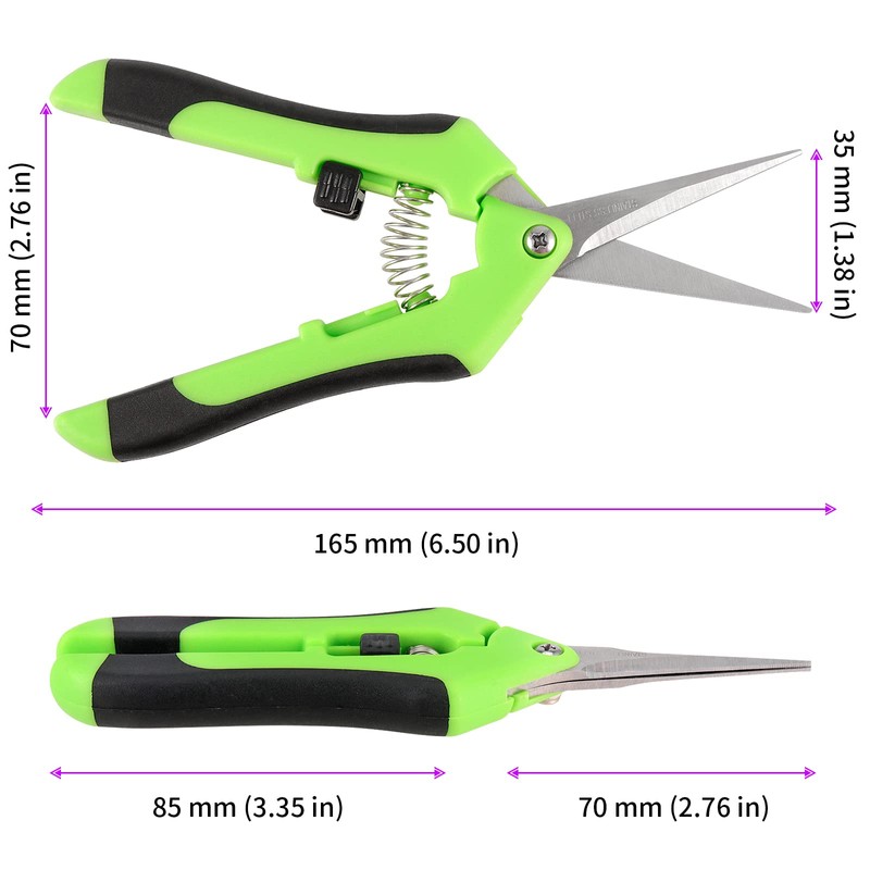 JEUIHAU 8 Pack 6.5 Inches Bud Trimming Scissors, Gardening Hand