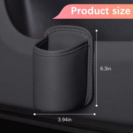 Sandfren Large Car Door Cup Holder, Clip On Vehicle Seat Side Hanging Cup Drink Holder, Automotive Interior Water Bottle Organizer Mount Accessories, Universal for SUV Sedan Truck (Black)