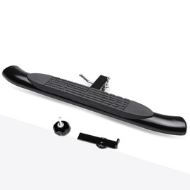 PM PERFORMOTOR Fits 2" Receiver Universal 37" x 4" Black Steel Oval Curved Hitch Step Rear Bumper Guard for Trailer Pickup Truck