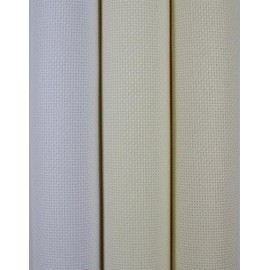 KCS 3 piezas de 15 x 18 pulgadas (38 x 45 cm), tela de punto de cruz, tela enrollada, 16 quilates, blanco, blanco y crema