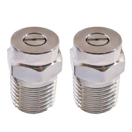 Pressure Washer Threaded Spray Nozzle Tips Universal Replacement for Surface Cleaner 40 Degree Water Broom and Undercarriage 1/4''NPT Male Fitting Screw Type Stainless Steel Orifice 2.5 4000PSI 2Pcs