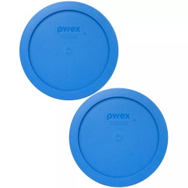 Pyrex 7201-PC Marine Blue Plastic Storage Replacement Lid Cover (2-Pack)