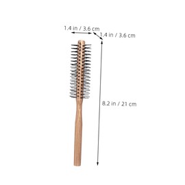Ipetboom 2pcs Round Blow Drying Combs Wooden Roller Hair Brush for Effortless Styling Smooth Bristles Prevent for Home Use Bristles for Easy Handling