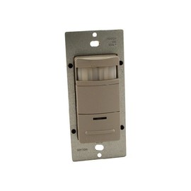 Leviton ODS15-IDG Decora Passive Infrared Wall Switch Occupancy Sensor, 180 Degree, 2100 sq. ft. Coverage, Self-Adjusting, Gray