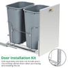 ‌Pull Out Trash Can Under Cabinet 2x25 QT, Dual Bin