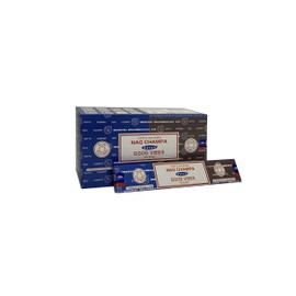 Satya 01318 Nag Champa & Good Vibes Combo Set of Incense Sticks, 12 Packs x 16g, Multi, One Size