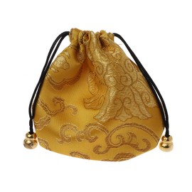 LEEINTO Premium Jewelry Pouch Silk Drawstring Gift Bags Traditional Silk Travel Pouch Chinese Embroidery Jewelry Bag Organizer Jewelry Case Lock and Key