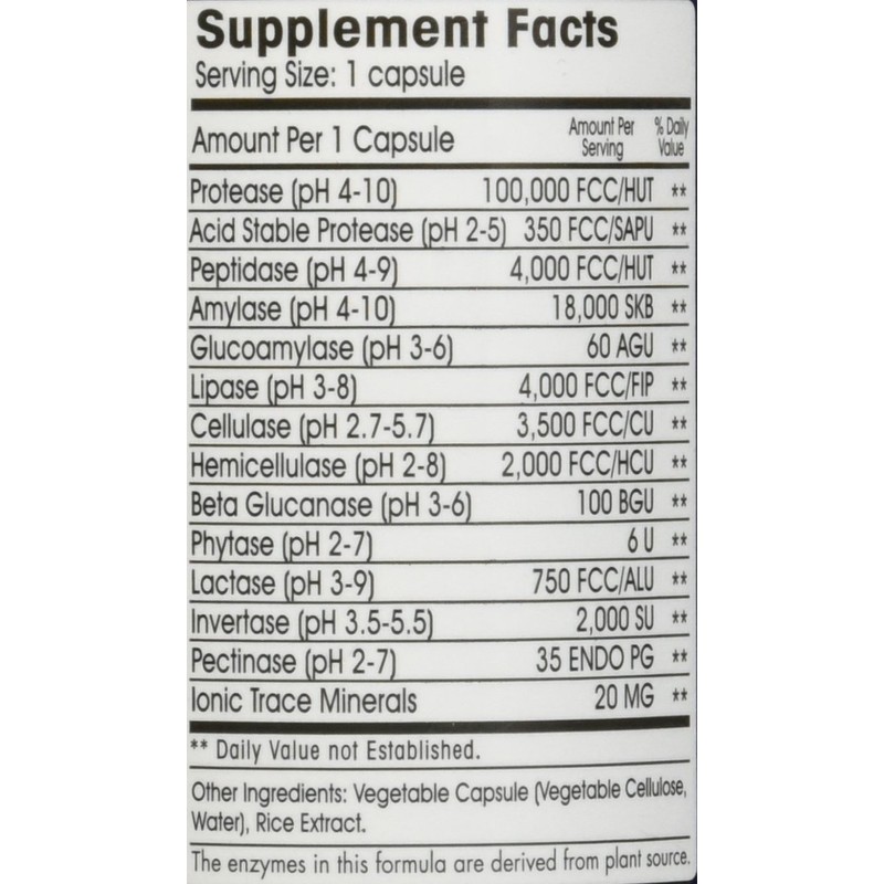 Allegany Nutrition Gluten Free Digestive Enzymes - 90 Count