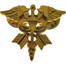 Medical Special Forces Airborne Collar GOLD Badge Pin Military Medic Insignia
