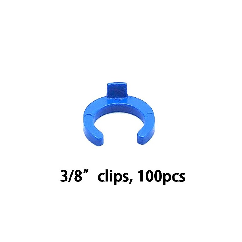 YZMSZ 3/8" O.D. Tube Fitting Blue Locking Clip Clamps for