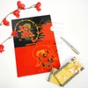 FRONTIA Plastic Documents File Folder, Japanese Wind God and Thunder