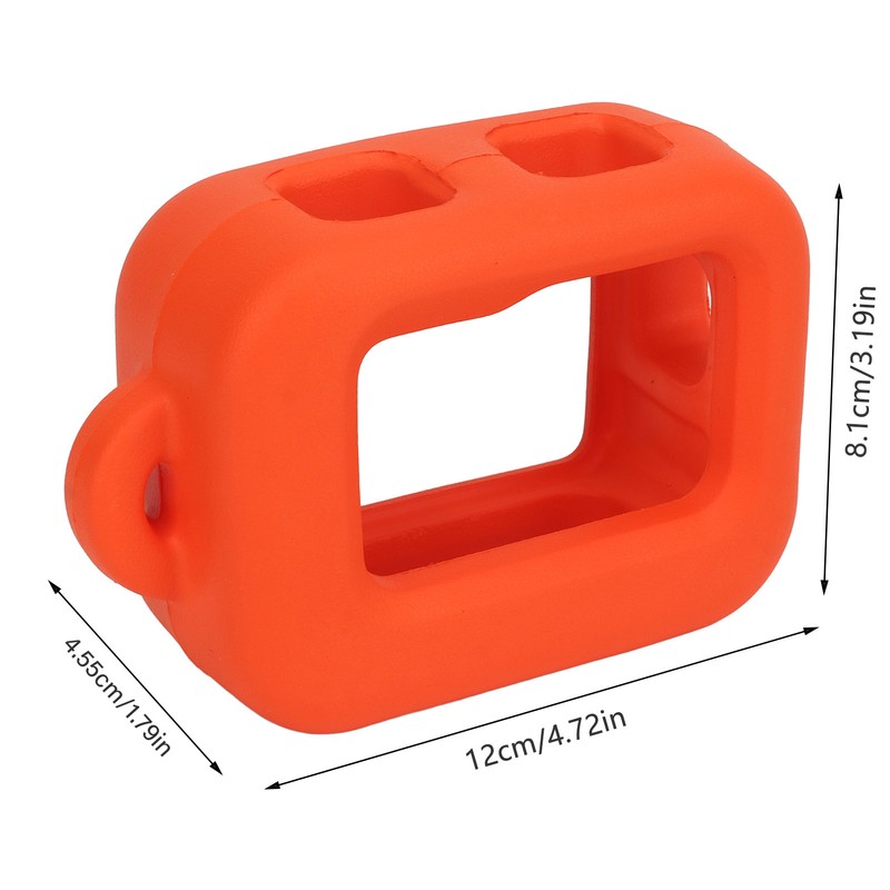 Sports Camera Floating Case Orange High Visibility Floating Protective Shell