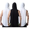 ROGUDUA Men's Hooded Tank Top Quick Dry Muscle Gym Shirts