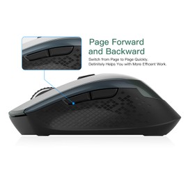cimetech Wireless Mouse, 2.4G Computer Ergonomic Optical Mouse, 6 Buttons, Silent Mouse with USB Receiver and 3 Adjustable DPI Computer Mouse for Laptop, Desktop, Mac, PC - Dark Green