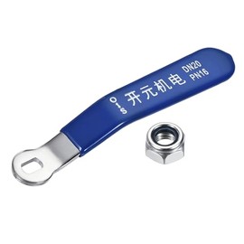 YOKIVE Lever Handle, Iron Chrome Plated Replacements Quarter Turn with Plastic Vinyl Grips DN20| Great for Ball Valve (Blue)