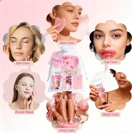 72 piezas de artículos para fiesta de spa para niñas. Los obsequios para la fiesta de spa incluyen mascarillas faciales, cuidado de la piel, bálsamo l