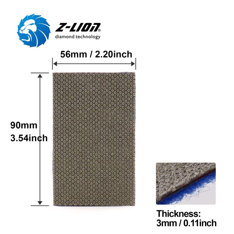 Z-Lion Diamond Abrasive Paper Sheets Diamond Sandpaper Nylon Back for