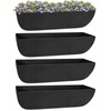 Riare 4 Pack 30 Inch Black Fabric Window Box Liners-