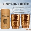 Luxury Heavy Duty100% Pure Copper Tumblers Set of 2 |BPA