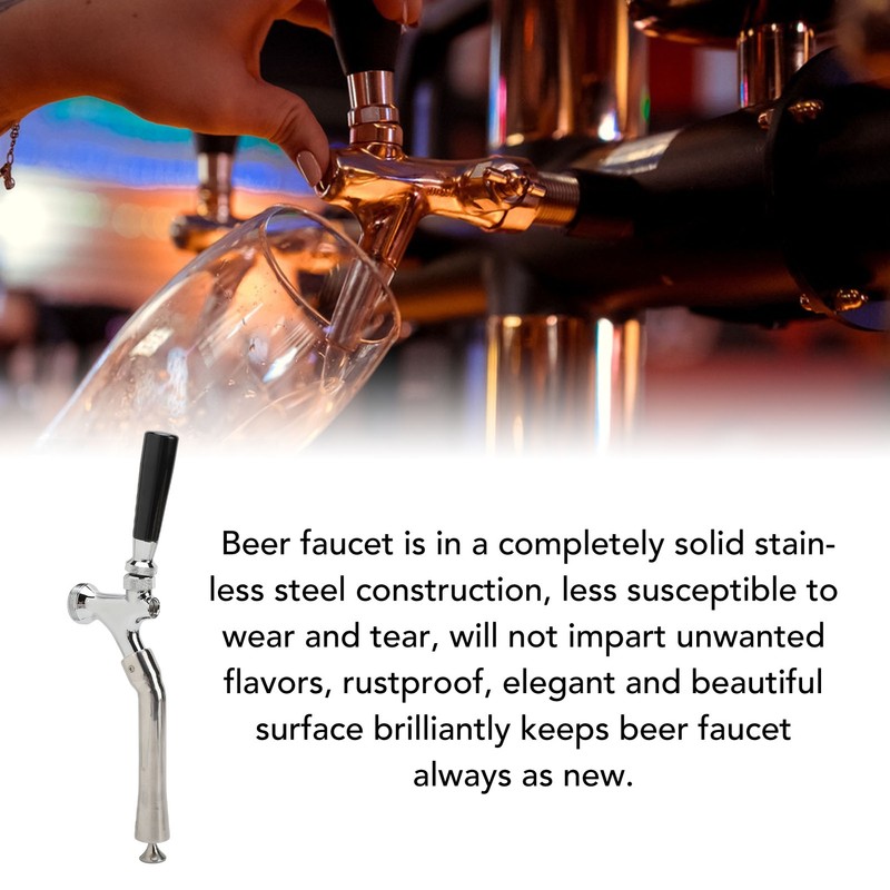 Beer Faucet Stainless Steel Draft Beer Keg Tap Turbocharged Less