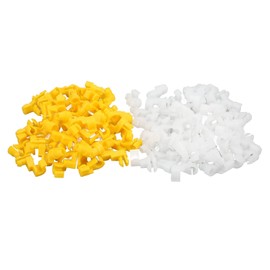 Tailgate Lock Rod Clips, 100Pcs Door Lock Rod Clips, 69293‑12030 Yellow White Tailgate Handle Rod Clips Replacement for Camry Celica